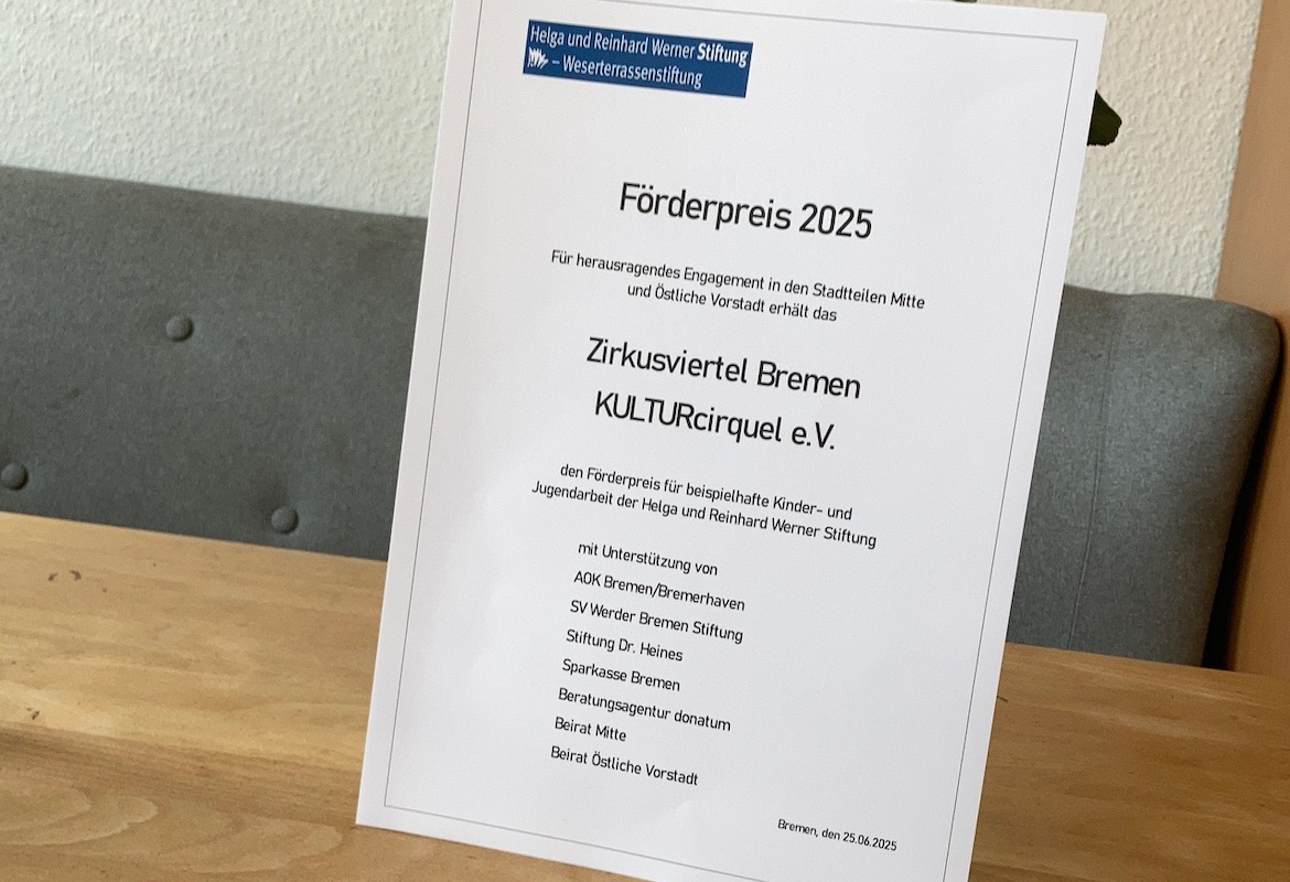 Zirkusviertel gewinnt Förderpreis